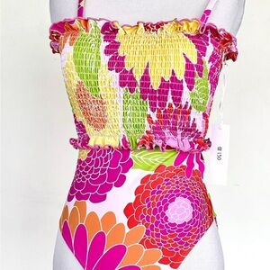 J Marie Pink and Yellow Swimsuit one piece